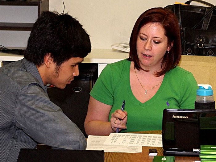 A student being tutored