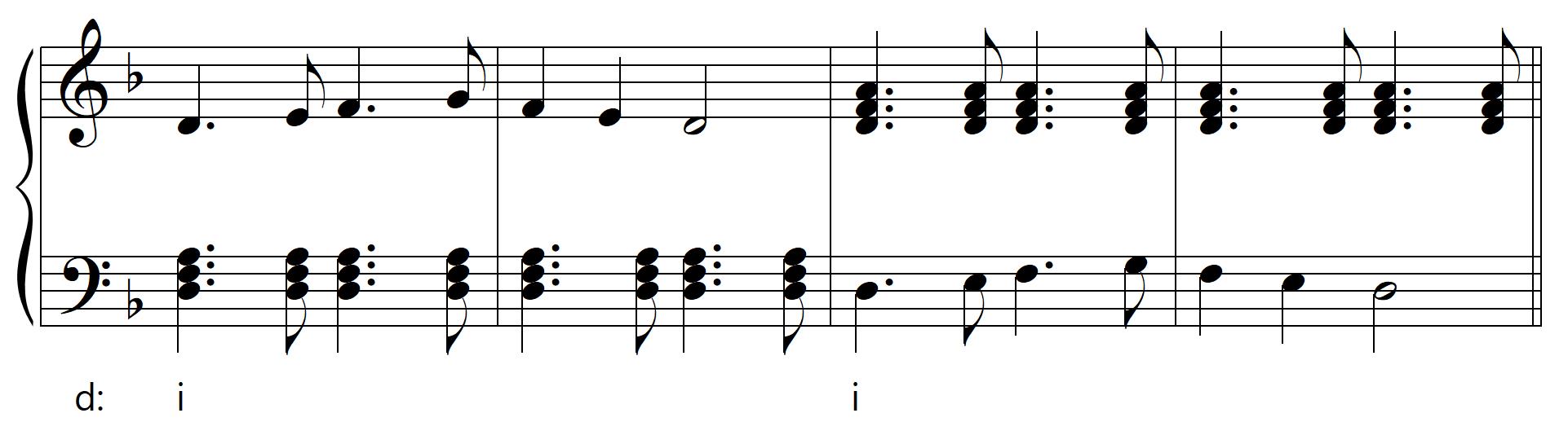 melodic bass and first inversion triads
