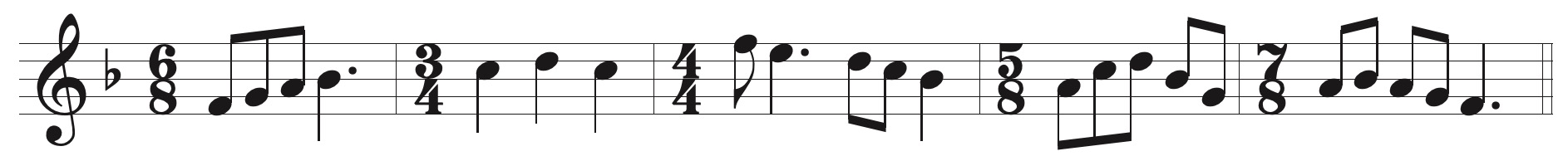 changing time signatures