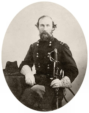 A photograph of EJ Davis in his Union uniform