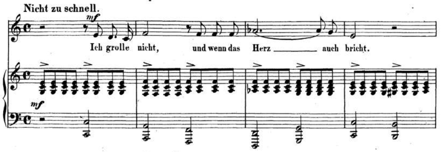 Schumann Ich Grolle Nicht excerpt