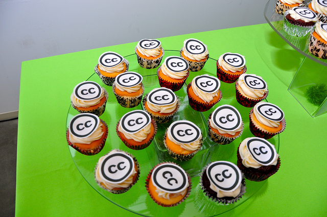 Cupcakes with CC logo
