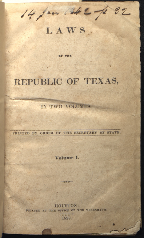 Constitution of the Republic of Texas (1836)