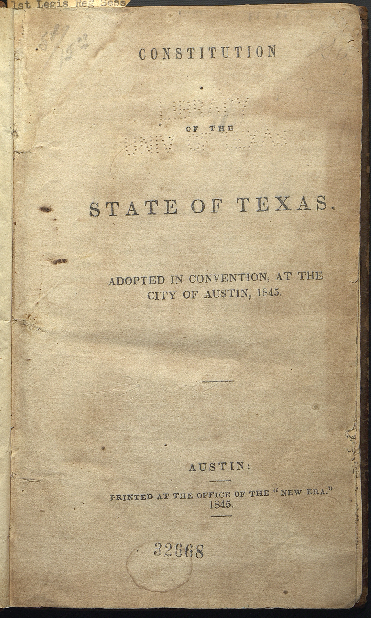 Texas Constitution of 1845