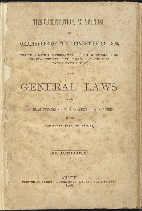 Texas Constitution of 1866
