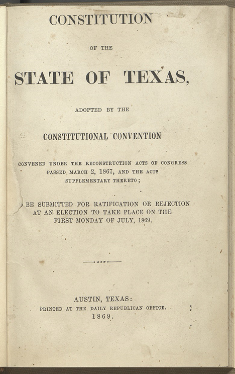 Texas Constitution of 1969