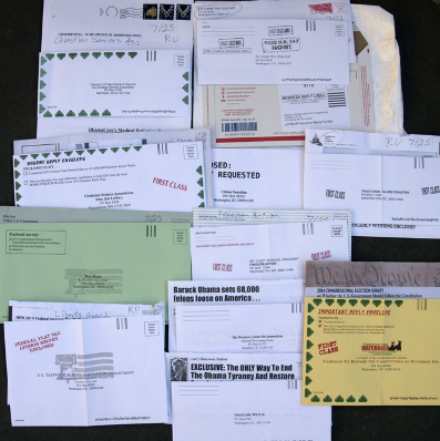 A collection of campaign mail